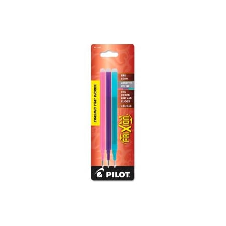 Pilot Pilot Refill for Pilot FriXion Pens, Fine Point, Purple, Pink, Turquoise, 3/Pack 77336